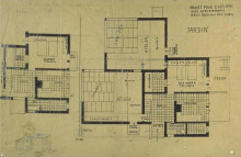 Копия картины "double studio apartment design, plans and axonometry" художника "дусбург тео ван"