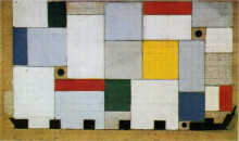 Копия картины "color design for the ceiling of the cafe brasserie" художника "дусбург тео ван"
