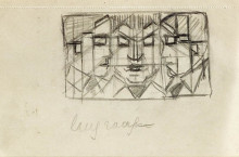 Копия картины "composition with three heads (from sketchbook 13)" художника "дусбург тео ван"