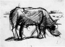 Картина "composition (the cow)" художника "дусбург тео ван"
