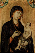 Копия картины "madonna of crevole" художника "дуччо"