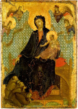 Репродукция картины "franciscan madonna" художника "дуччо"