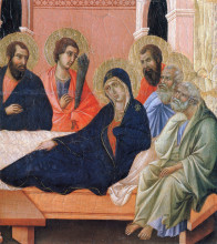 Картина "the apostles of maria (fragment)" художника "дуччо"