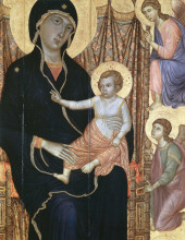 Копия картины "madonna and child (fragment)" художника "дуччо"