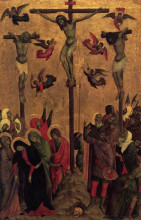 Репродукция картины "the crucifixion" художника "дуччо"