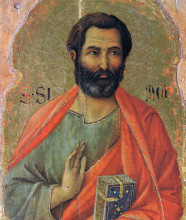 Репродукция картины "apostle simon" художника "дуччо"