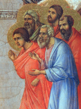 Копия картины "appearance of christ to the apostles&#160;(fragment)" художника "дуччо"