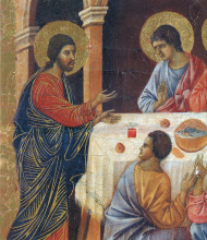 Копия картины "appearance of christ to the apostles&#160;(fragment)" художника "дуччо"