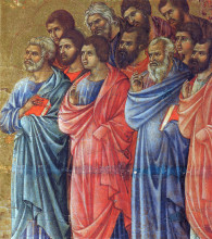 Картина "appearance of christ to the apostles&#160;(fragment)" художника "дуччо"