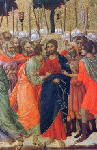 Репродукция картины "arrest&#160;of christ (fragment)" художника "дуччо"