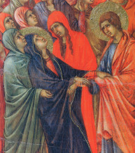 Репродукция картины "crucifixion (fragment)" художника "дуччо"