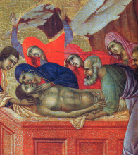 Картина "lamentation of christ (fragment)" художника "дуччо"
