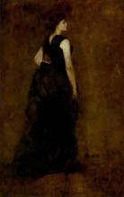 Репродукция картины "portrait of maria okey dewing" художника "дьюинг томас уилмер"