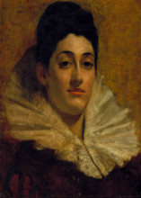 Репродукция картины "portrait of frances c. houston" художника "дьюинг томас уилмер"