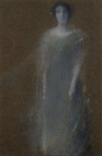 Репродукция картины "unknown woman" художника "дьюинг томас уилмер"