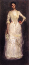 Репродукция картины "portrait of ella emmet" художника "дьюинг томас уилмер"