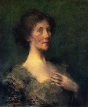 Картина "portrait of a lady" художника "дьюинг томас уилмер"
