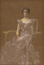 Копия картины "lady in rattan armchair" художника "дьюинг томас уилмер"