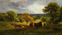 Репродукция картины "landscape in wiltshire" художника "дэвис генри уильям бэнкс"