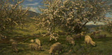 Копия картины "apple blossoms in the upper wye" художника "дэвис генри уильям бэнкс"