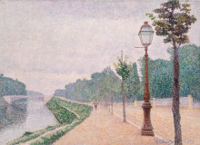 Копия картины "the banks of the seine at neuilly" художника "дюбуа-пилле альберт"