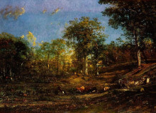 Репродукция картины "view of the pastures of the limousin" художника "дюпре жюль"