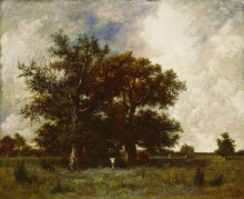Репродукция картины "fontainebleau oaks" художника "дюпре жюль"