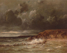 Репродукция картины "marine landscape (the cape and dunes of saint-quentin)" художника "дюпре жюль"