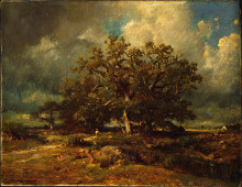 Копия картины "the old oak" художника "дюпре жюль"