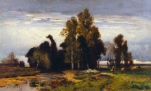 Картина "barbizon landscape" художника "дюпре жюль"