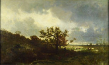 Копия картины "landscape with oaktree" художника "дюпре жюль"