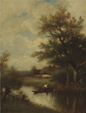 Копия картины "return of the fisherman" художника "дюпре жюль"