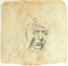 Копия картины "автопортрет с повязкой" художника "дюрер альбрехт"