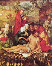 Копия картины "оплакивание христа " художника "дюрер альбрехт"