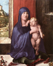 Копия картины "мадонна с младенцем (мадонна халлер)" художника "дюрер альбрехт"