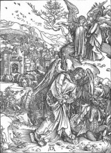 Копия картины "ангел с ключом от преисподней" художника "дюрер альбрехт"