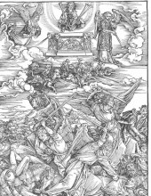 Репродукция картины "битва ангелов" художника "дюрер альбрехт"