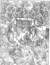 Репродукция картины "семь труб даны ангелам" художника "дюрер альбрехт"