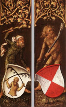Копия картины "сильваны с геральдическими щитами" художника "дюрер альбрехт"