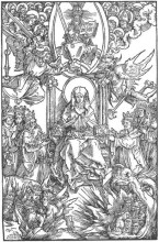 Репродукция картины "иллюстрация к откровениям св. бригитты" художника "дюрер альбрехт"