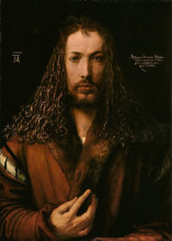 Репродукция картины "автопортрет в двадцать восемь лет" художника "дюрер альбрехт"