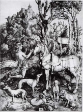 Копия картины "святой евстафий" художника "дюрер альбрехт"