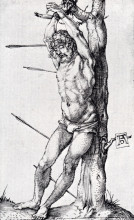 Репродукция картины "св. себастьян у дерева" художника "дюрер альбрехт"