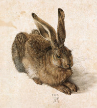 Копия картины "молодой заяц" художника "дюрер альбрехт"