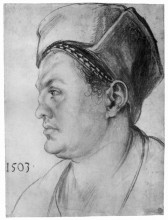 Репродукция картины "портрет виллибальда пиркхаймера" художника "дюрер альбрехт"