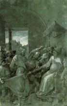 Репродукция картины "христос перед каиафой" художника "дюрер альбрехт"