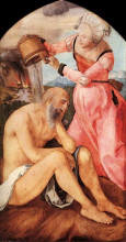 Картина "иов и его жена" художника "дюрер альбрехт"