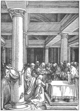 Репродукция картины "введение христа во храм" художника "дюрер альбрехт"