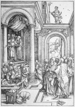 Репродукция картины "введение богородицы во храм" художника "дюрер альбрехт"