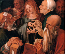 Копия картины "христос среди врачей" художника "дюрер альбрехт"